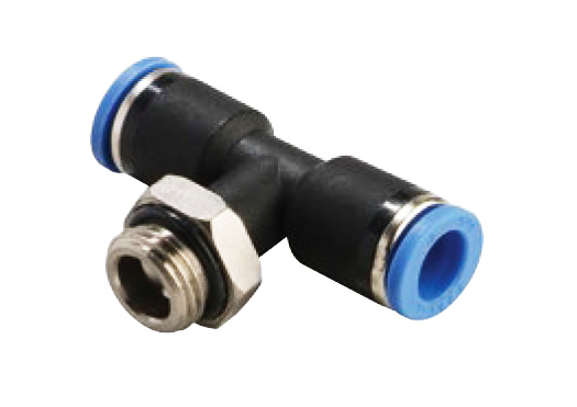 SMC ONE TOUCH PNEUMATIC FITTING  3/8" BRANCH T  X  3/8" NPT SALES IS FOR 5EA. 